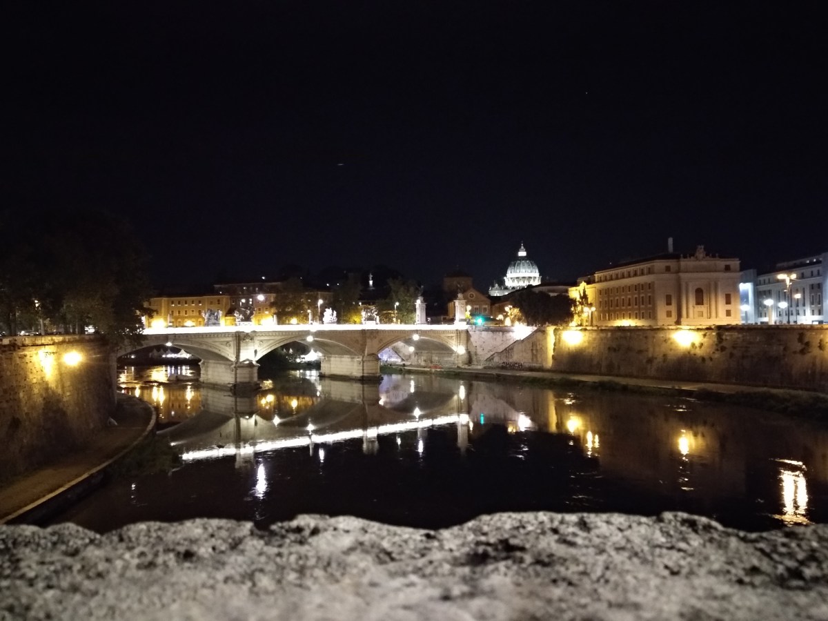 Roma Tevere notte luci